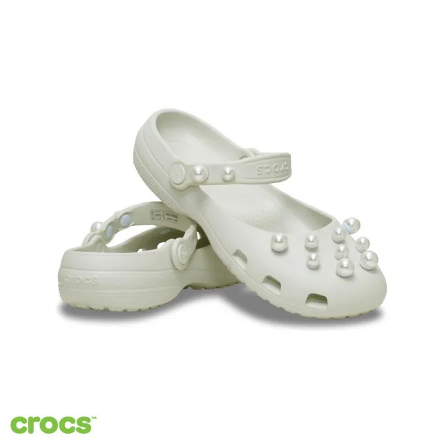 【Crocs】女鞋  經典優雅珍珠芭蕾鞋  洞洞鞋 亞麻色(215631-0HZ)