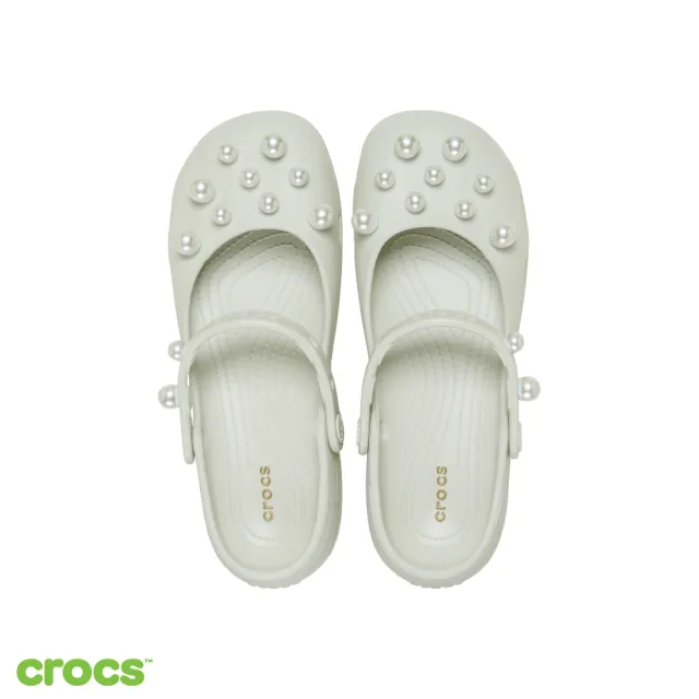 【Crocs】女鞋  經典優雅珍珠芭蕾鞋  洞洞鞋 亞麻色(215631-0HZ)