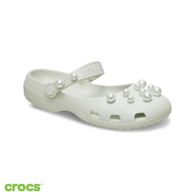 【Crocs】女鞋  經典優雅珍珠芭蕾鞋  洞洞鞋 亞麻色(215631-0HZ)