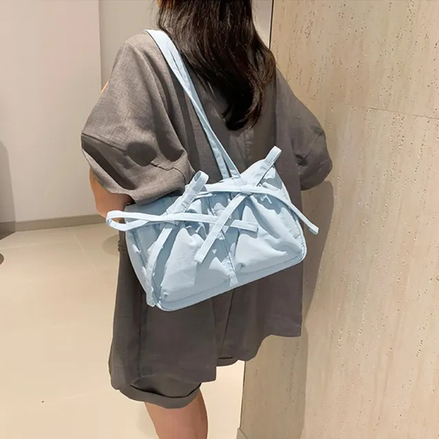 【KT DADA】雙11 大容量肩背包 可愛包包 超能裝包包 女尼龍托特包 蝴蝶結包包 肩背包 輕量單肩 