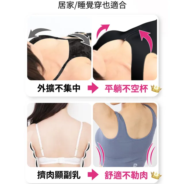 【PP 石墨烯】石墨烯Y字領集中修復內衣3件組 (促循環 修飾副乳)
