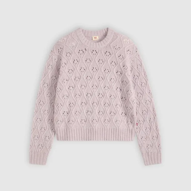 【LEVIS】Zoe 鏤空圓領針織毛衣 / 羊毛混紡 女生上衣 熱賣單品 007V8-0001