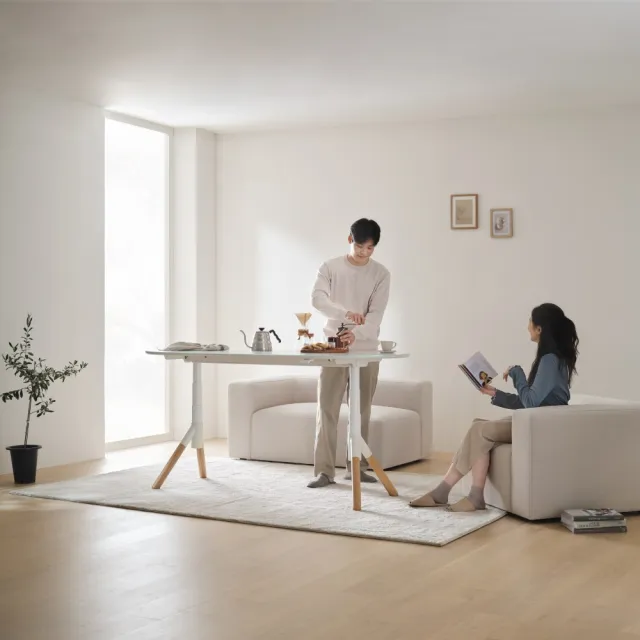 【iloom 怡倫家居】UP MOTION 1600型升降餐桌(咖啡桌 客廳桌 桌子 沙發邊桌 沙發桌 升降桌)