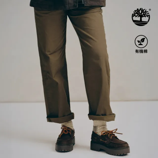 【Timberland】女款褐綠色休閒長褲(0YH54AIE)