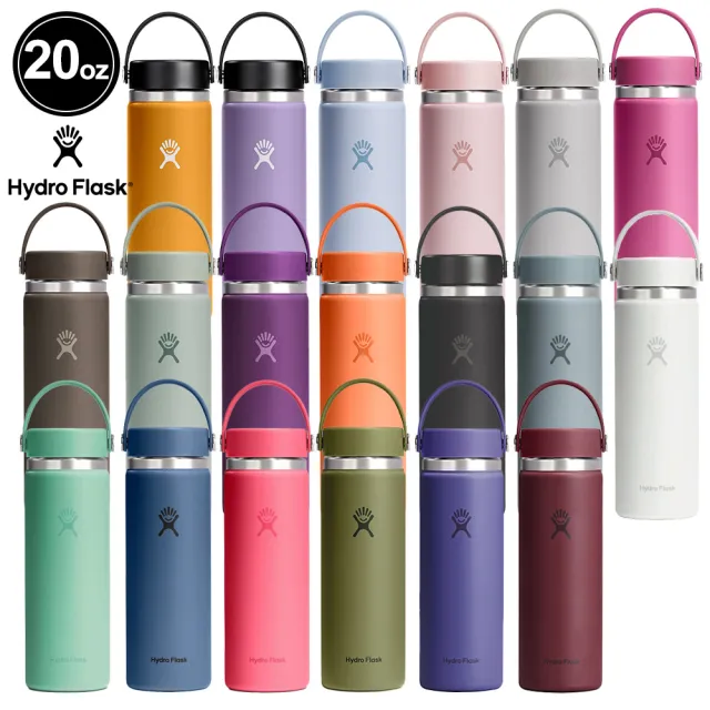 【Hydro Flask】20oz/592ml 寬口 提環 保溫瓶 多色可選(高保冰  無毒 美國品牌 食安 防滑塗層 大口徑)