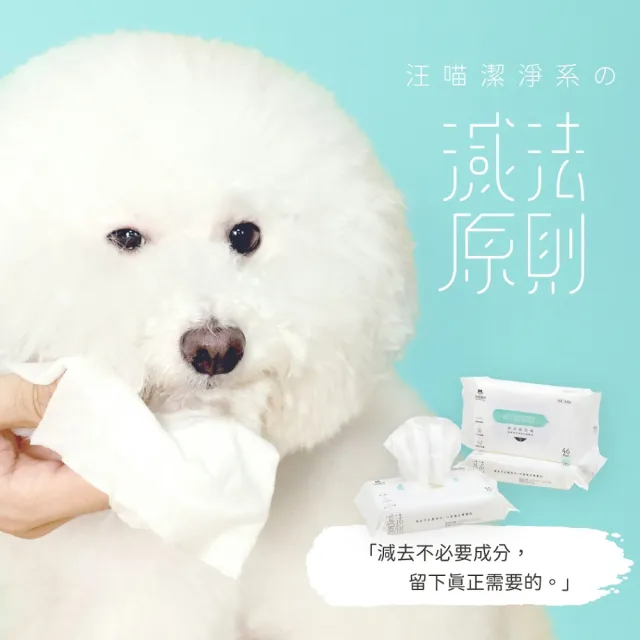 【汪喵星球】汪喵潔淨系-寵物濕式衛生紙（可沖馬桶）46抽X12入(犬貓清潔)