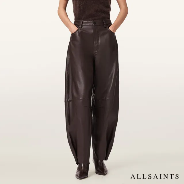 【ALLSAINTS】JETT 高腰羊皮繭型長褲 W026TD(寬褲版型)