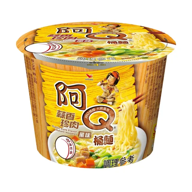 【阿Q桶麵】風味桶12入/箱(雞汁排骨/紅椒牛肉/生猛海鮮/韓式泡菜/蒜香珍肉)(中元)