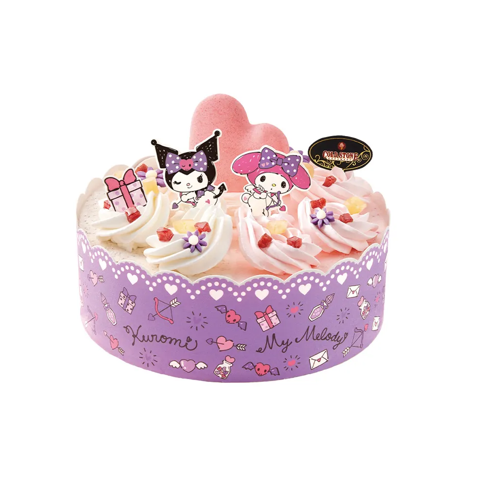 【酷聖石】My Melody & Kuromi浪漫時刻-6吋冰淇淋蛋糕(好禮即享券)