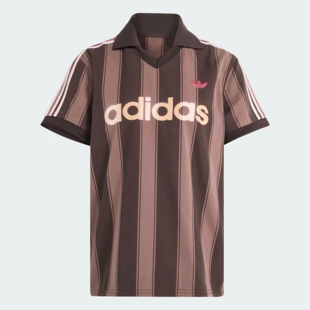 【adidas 愛迪達】Twill Jersey 女 Polo衫 運動上衣 休閒短袖 深咖啡(KD5450)