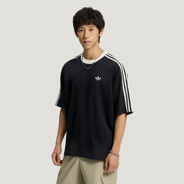 【adidas 愛迪達】Ovsz Tee U 男 T恤 運動上衣 休閒短袖 純棉 黑(KT7778)