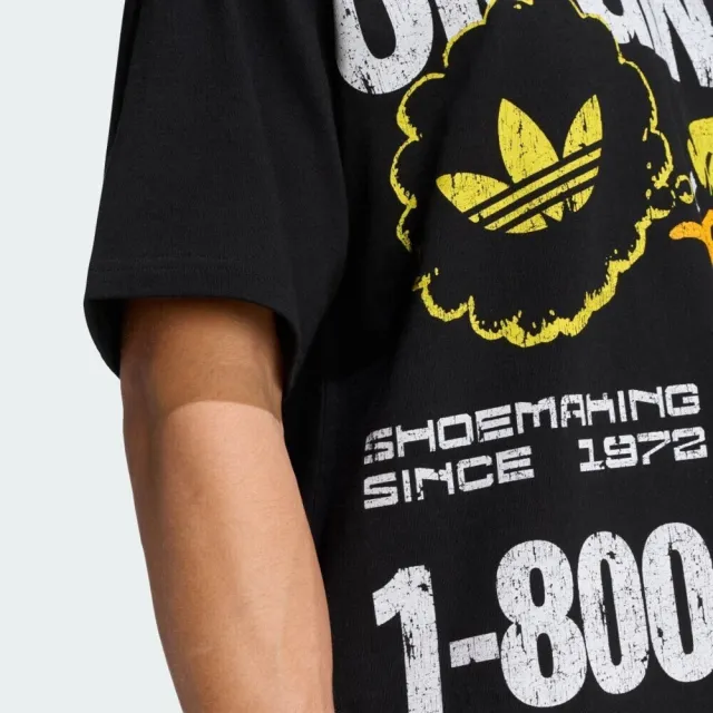 【adidas 愛迪達】Duck Gfx Tee 男女 T恤 運動上衣 休閒短袖 亞版 純棉 印花 黑(KG6438)