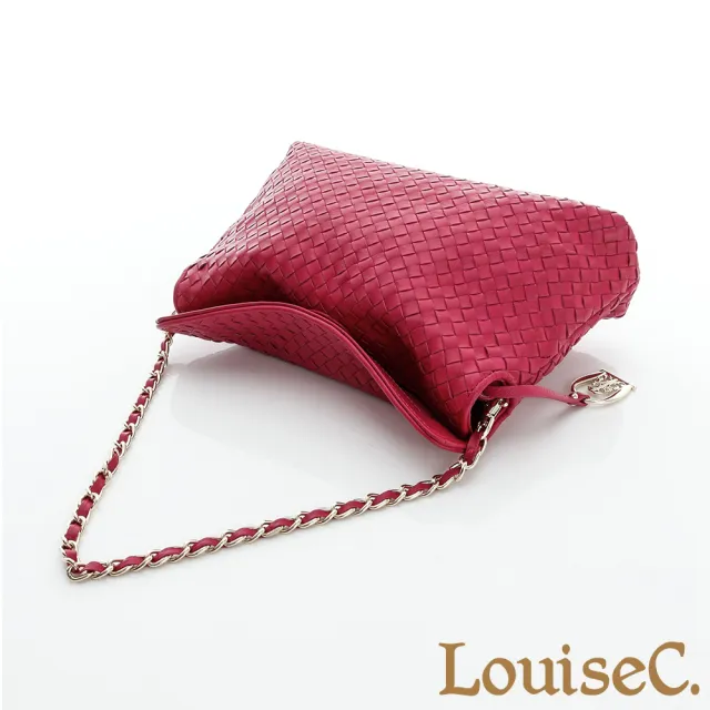 【LouiseC.】雙11 真皮 Tree House 羊皮 手工編織 典雅掀蓋式磁釦 手提斜背小真皮包 6色 真皮包包 05L05-00