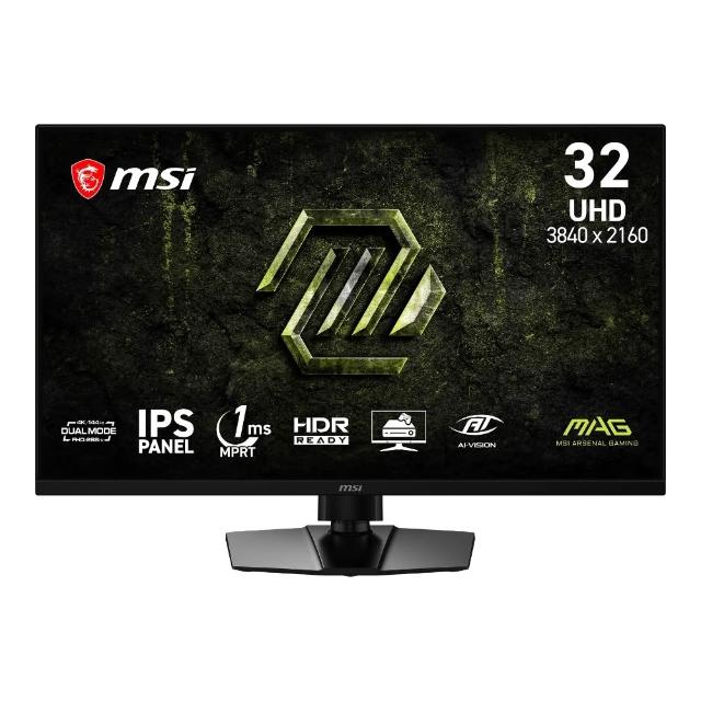 【MSI 微星】MAG 321UPD E14 32型 IPS 4K 16:9 144Hz 雙模電競螢幕(FreeSync/HDMI/HDR)