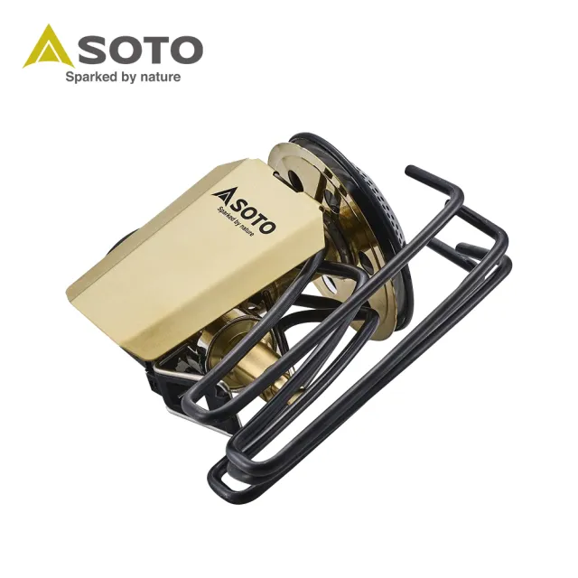 【SOTO】迷你穩壓黑蜘蛛爐-黃銅版 ST-340BR 附點火槓桿(大火口3.3kW 露營瓦斯迷你爐)