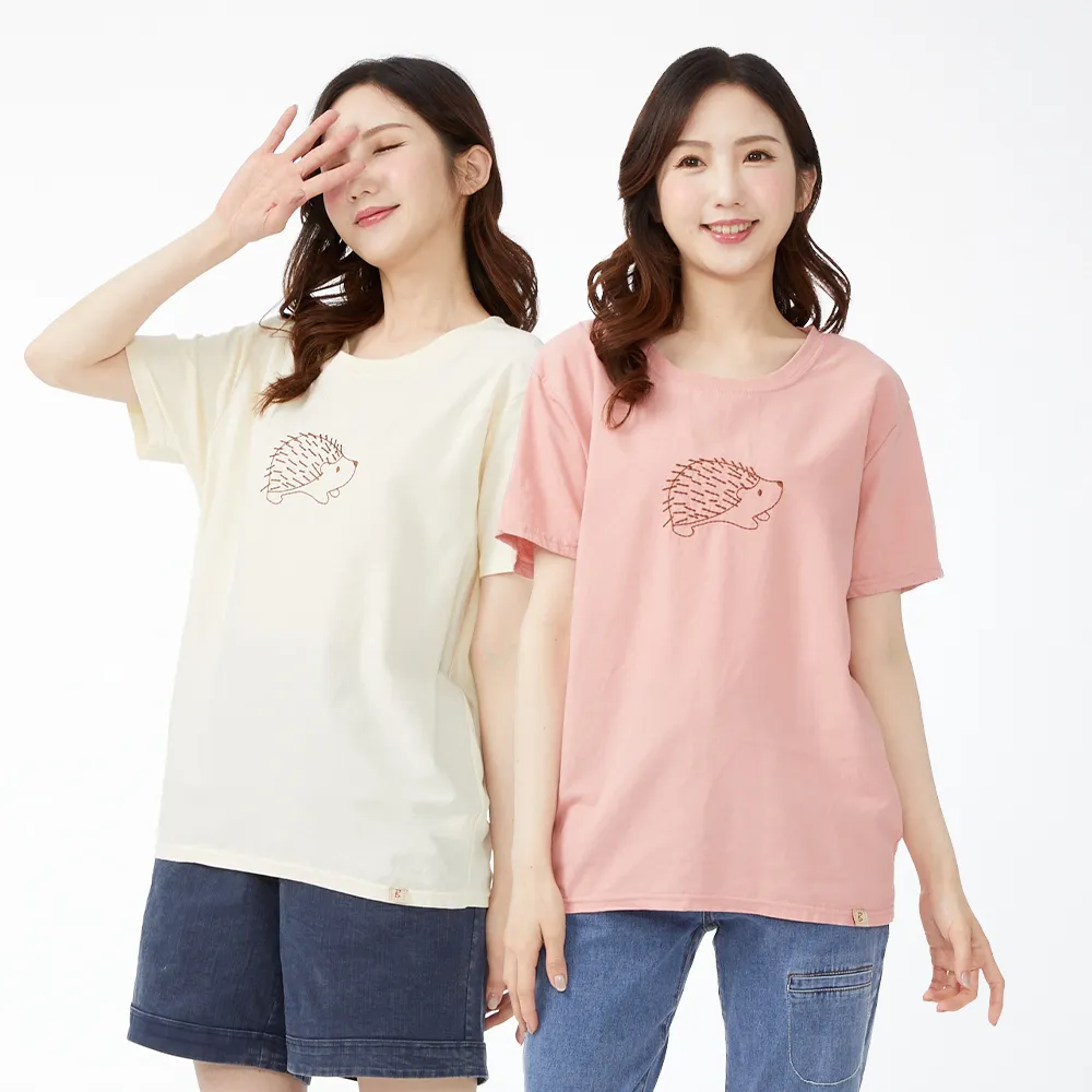 【betty’s 貝蒂思】出清品  網路獨賣★可愛刺☆前麻後棉上衣(共二色)