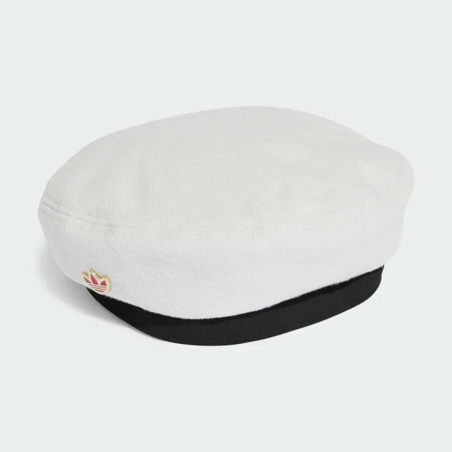【adidas 愛迪達】Beret 女 貝雷帽 白 麂皮 柔軟 穿搭(JE8352)