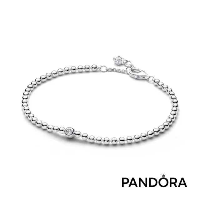 【Pandora 潘多拉】圓珠綴璀璨寶石手鏈