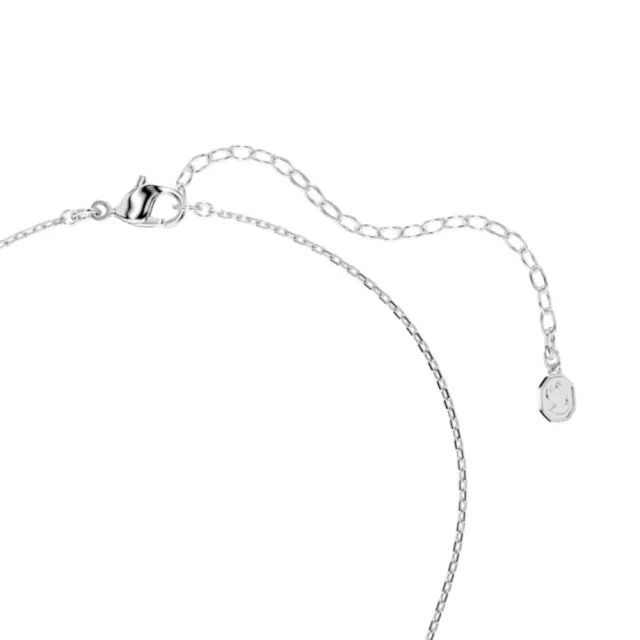 【SWAROVSKI 施華洛世奇】官方直營 Idyllia 雪花鏈墜 混合式切割 白色 鍍白金色 | 5754686