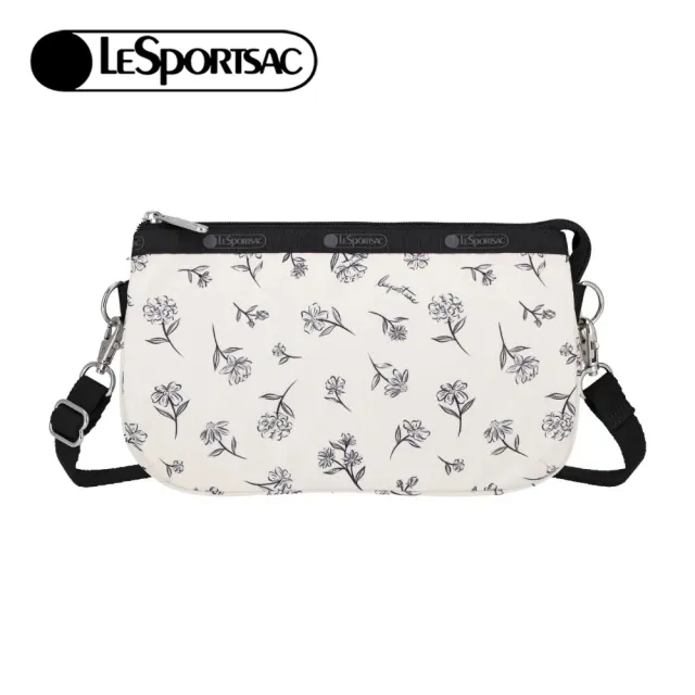 【Lesportsac】2026秋季新品 Med KOKO Crossbody 手拿斜肩兩用包(4346) 墨水素描花