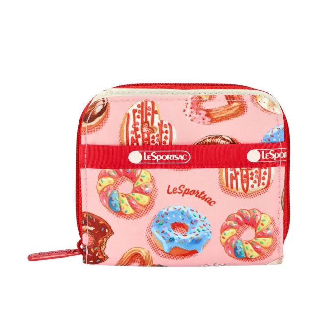 【Lesportsac】2026秋季新品 Claire Wallet ㄇ字拉鍊零錢包(6505) 爆糖甜甜圈
