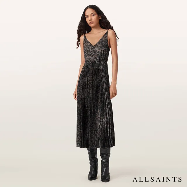【ALLSAINTS】EVIA 羊毛印花兩件式洋裝 W174DD(常規版型)