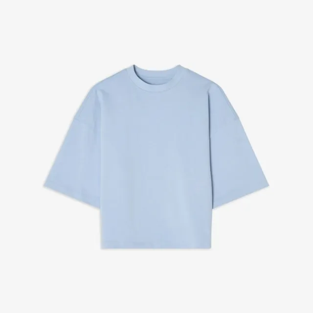 【Bread & Boxers】Heavy T shirt 女款 率性寬版純棉T恤 - 晴空藍