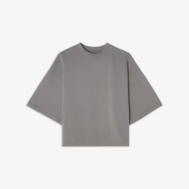 【Bread & Boxers】Heavy T shirt 女款 率性寬版純棉T恤 - 雲霧灰