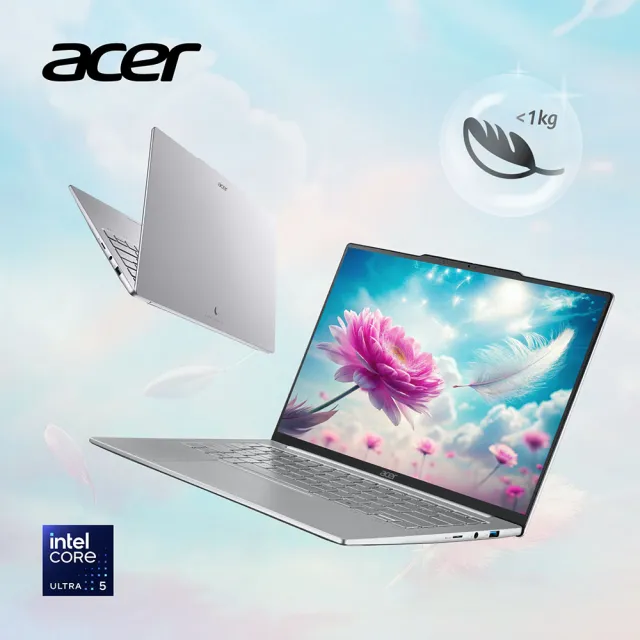 【Acer 宏碁】14吋CU5極致輕薄AI筆電-浮光銀(Swift Air/SFA14-71M-55BF/Ultra 5-125H/16G/512G/W11)
