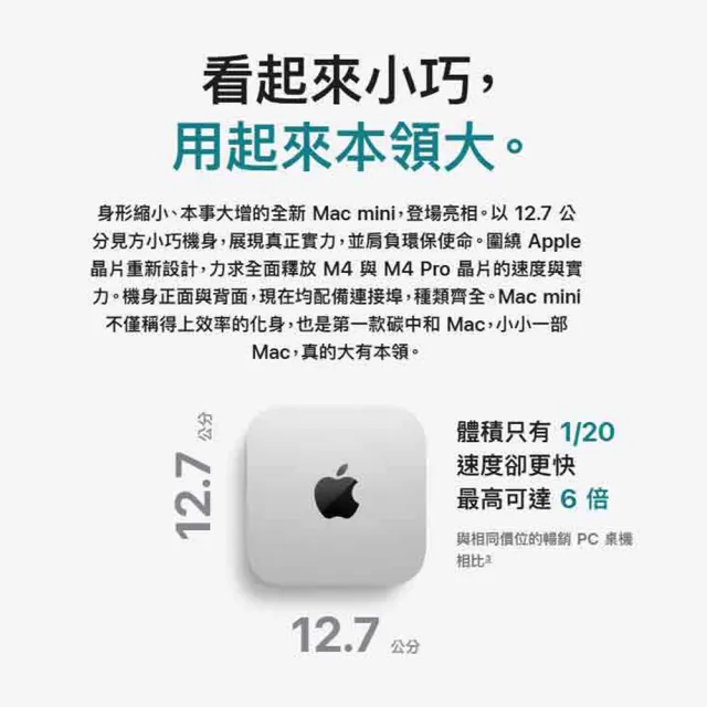 【Apple】BTS行充包(MagSafe/充電頭)★Mac mini M4 10核心/CPU/10核心GPU/16G/512G SSD