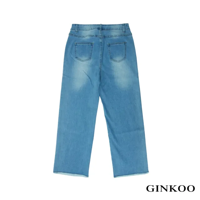 【GINKOO 俊克】經典九分牛仔褲