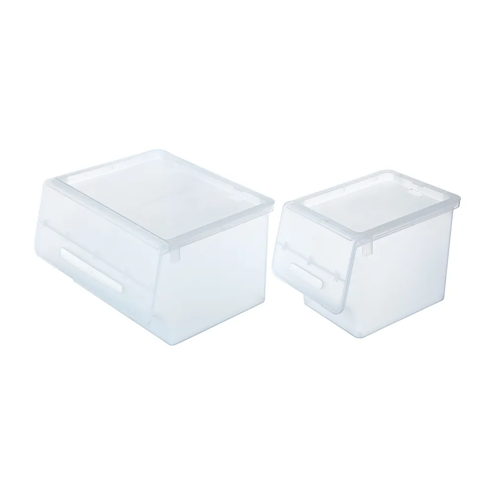 【KEYWAY 聯府】夏日直取式整理箱-3入組合(1大2小 霧透 收納箱 日式 無印風 MIT台灣製造)