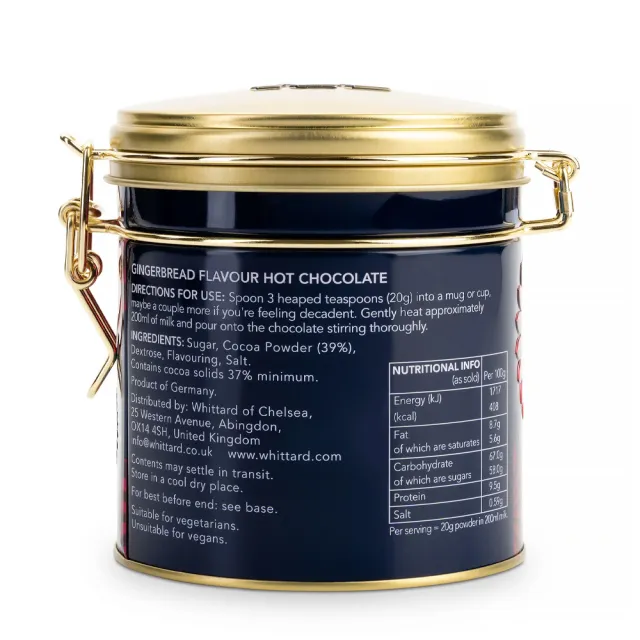 【Whittard】聖誕限定-薑餅風味巧克力粉-200克罐裝