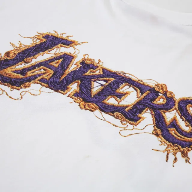 【SPRAYGROUND】美國職籃聯盟湖人隊刺繡款上衣(白色)