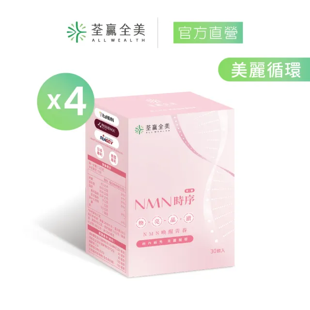 【荃贏全美】NMN時序膠囊x4盒組(共120顆)