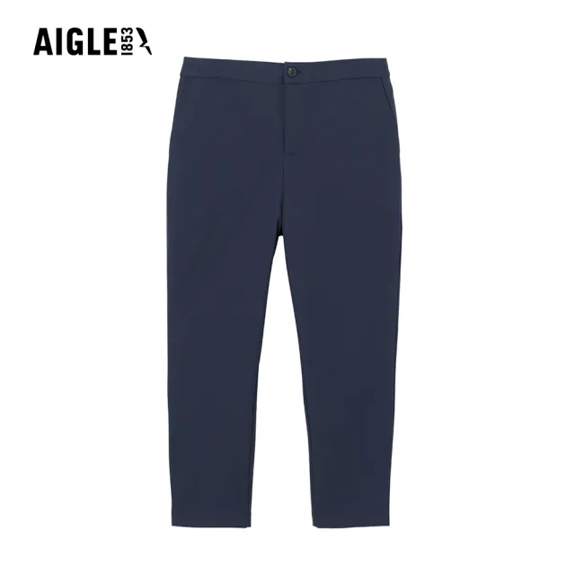【AIGLE】女 抗UV防潑七分褲｜AG-5P275A057 深藍(女褲 防曬 抗UV 防潑水褲 機能褲 休閒褲 七分褲)