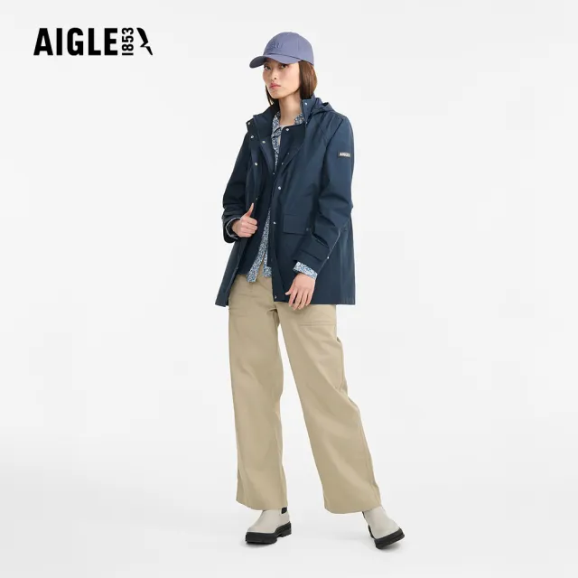 【AIGLE】女 GORE-TEX 防水透氣外套｜AG-FBI19A047 深藍(女外套 防水透氣外套 防風外套 Goretex)