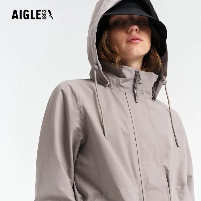 【AIGLE】女 GORE-TEX 防水透氣外套|AG-5A205A252 藕灰色(女外套 防水透氣外套 防風外套 Goretex)
