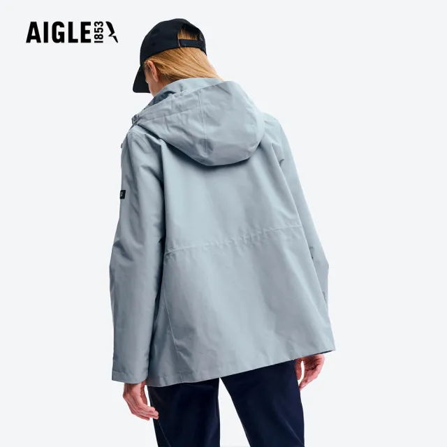【AIGLE】女 GORE-TEX 防水透氣外套｜AG-5A205A251 迷霧藍(女外套 防水透氣外套 防風外套 Goretex)
