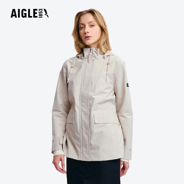 【AIGLE】女 GORE-TEX 防水透氣外套|AG-5A205A026 淺卡其(女外套 防水透氣外套 防風外套 Goretex)