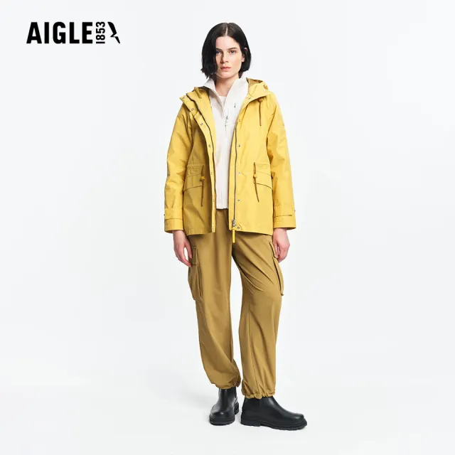 【AIGLE】女 GORE-TEX 防水透氣外套|AG-5A207A043 鵝黃(女外套 防水透氣外套 防風外套 Goretex)