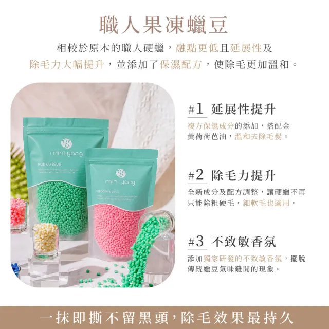 【MINI YANG】私密熱蠟除毛超值組+清潔保養3件組(小資族居家除毛首選 簡單、方便、易操作)