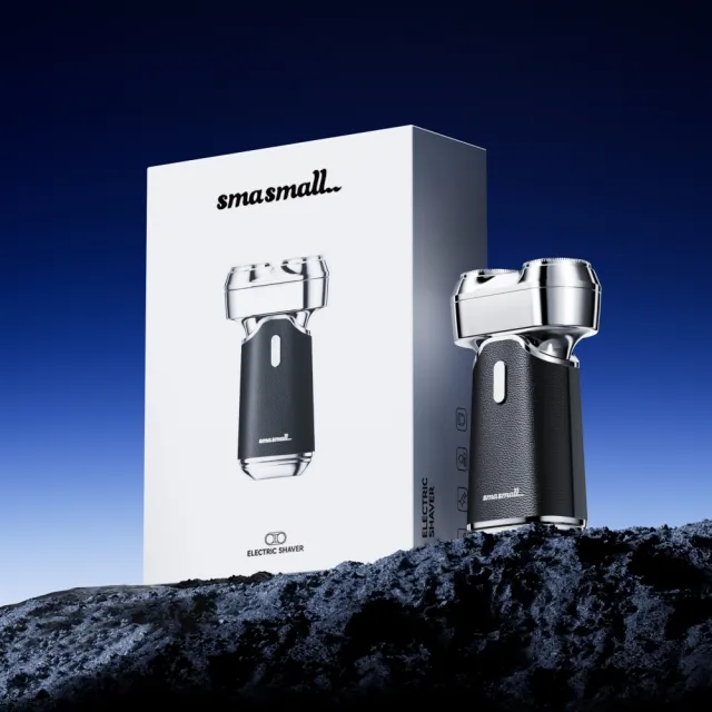 【SMASMALL 昔馬】TINO雙刀網隨身型電動刮鬍刀禮盒(IPX7防水/Type-C快充/便攜旅行/男生禮物)