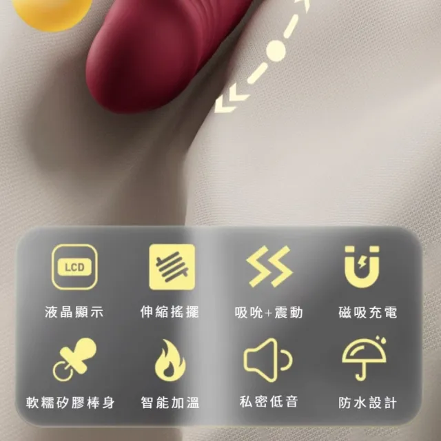 姬欲1+1+1 自動抽插mix吮吸按摩棒(超聲波吸吮 9頻強震 液晶顯示 仿真男友 磨蹭G點 不生硬)