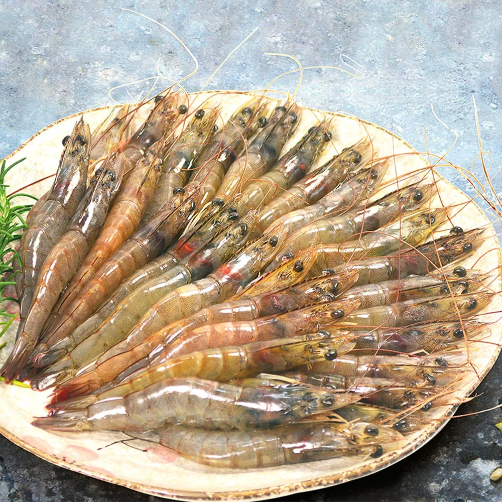 【大食怪】活凍鮮大尾甜白蝦3盒(600g/13-18尾/盒)