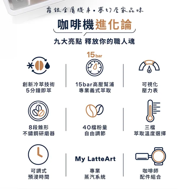 【Delonghi 迪朗奇】官方直營 EC9255M 半自動義式咖啡機 (2026新上市)