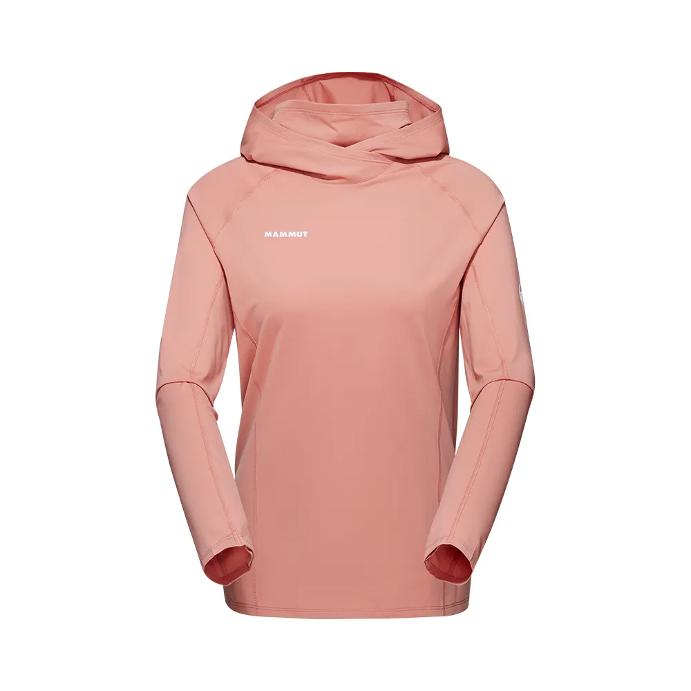 【Mammut 長毛象官方直營】Selun FL Sun Hoody AF Women 機能套頭連帽上衣 石英粉 女款 #1016-01410