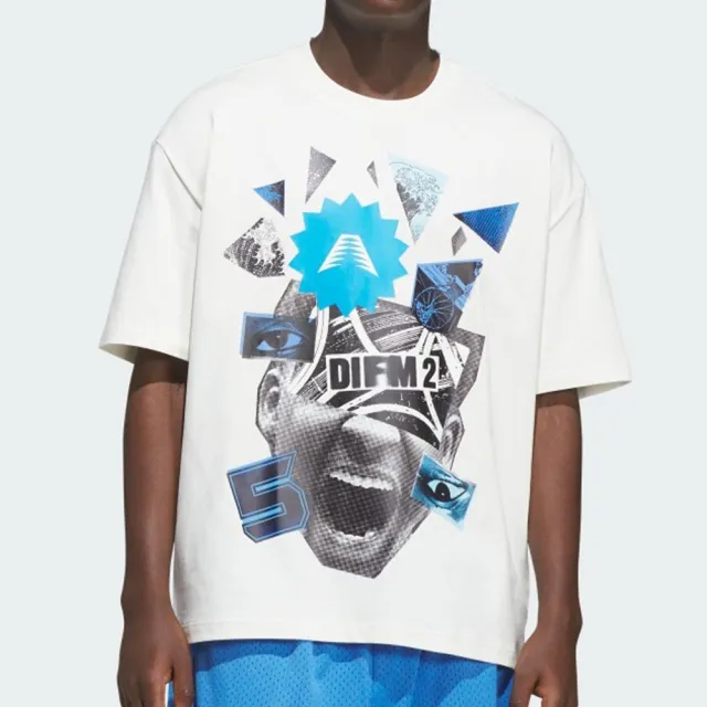 【adidas 愛迪達】Adidas Anted BB Tee 男款 白色 印花 T恤 運動 休閒 短袖 KW3188