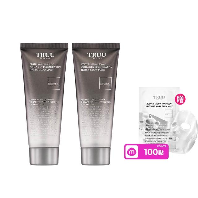 【TRUU 童】PDRN外泌體膠原再生水光面膜120G 2入(再生青春密碼 敷回膠原彈潤肌)