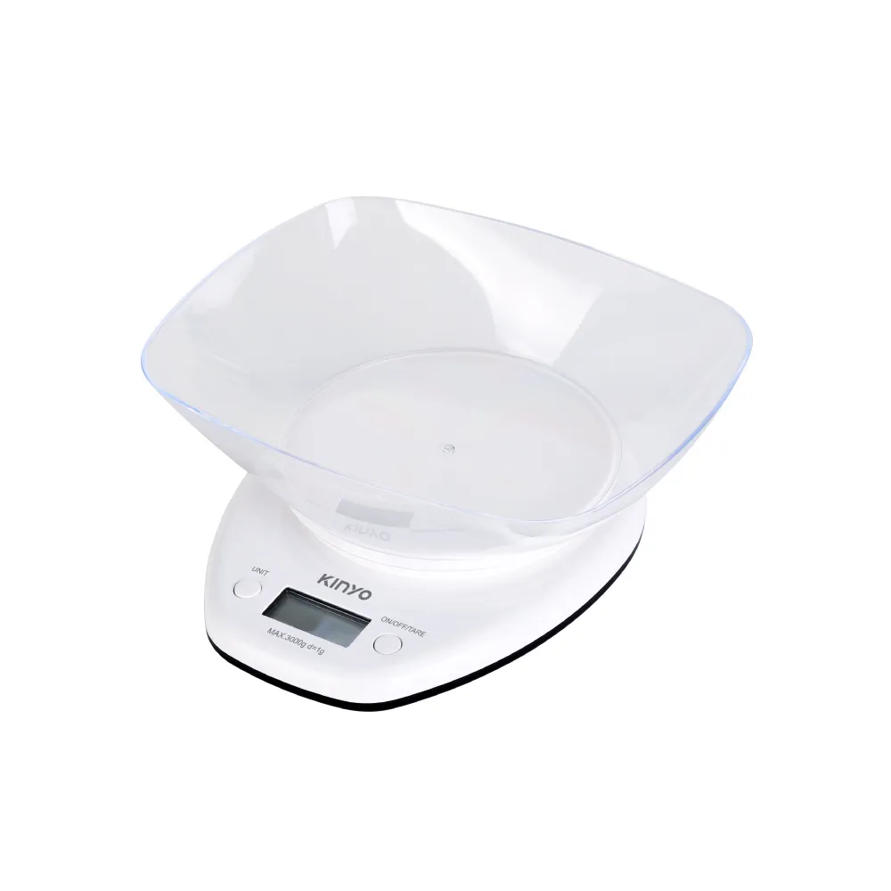 【KINYO】電子料理秤 烘焙秤 食物秤 電子秤 磅秤 廚房(附贈1000ML大容量測量碗 DS-021)
